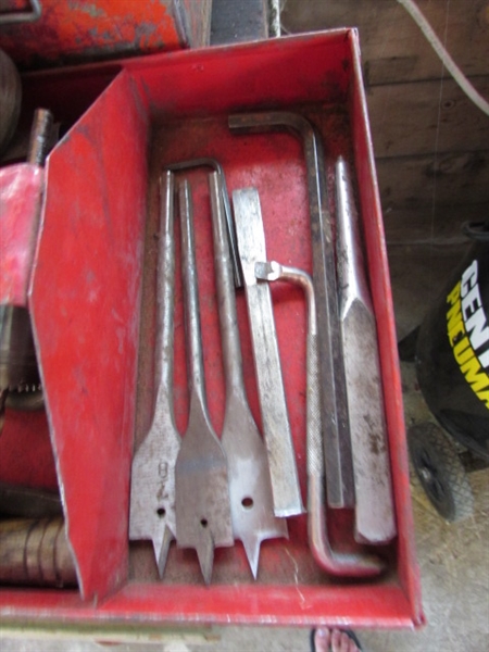 Vintage Metal Tool Boxes w/Tools