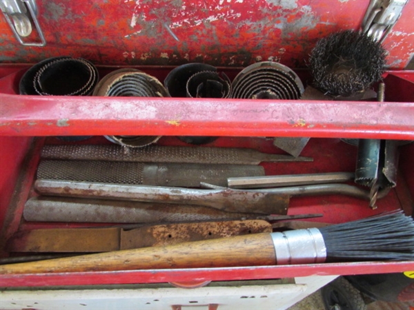 Vintage Metal Tool Boxes w/Tools