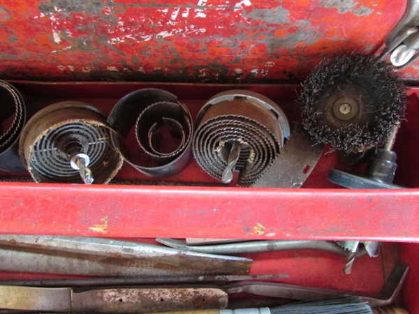 Vintage Metal Tool Boxes w/Tools