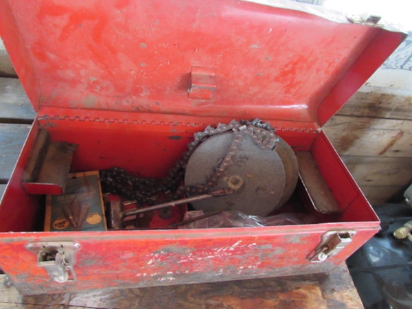 Vintage Metal Tool Boxes w/Tools