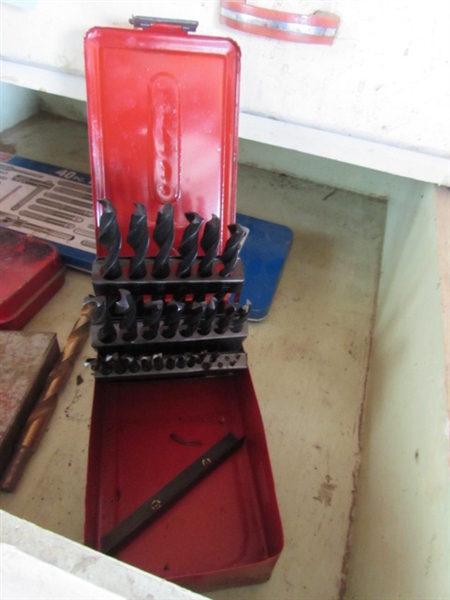 Tools W/Cases- Drill Bits, Tap and Die Set, Wide-Range Flaring Tool, etc.