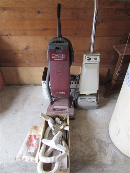 Vintage Hoover Convertible Vacuum and Regina Shampooer/Polisher