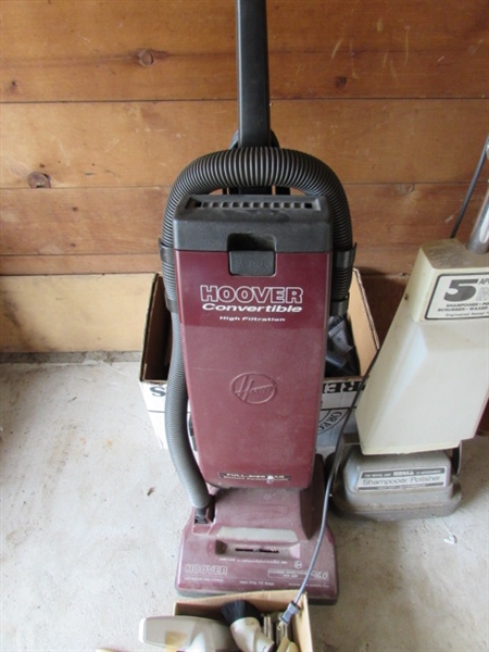 Vintage Hoover Convertible Vacuum and Regina Shampooer/Polisher