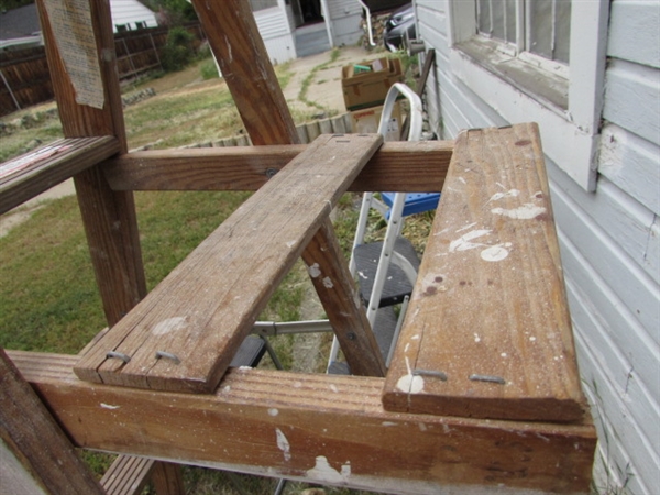 Wooden Ladder, Step Ladder, and Step Stool