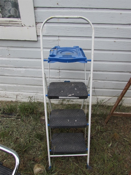 Wooden Ladder, Step Ladder, and Step Stool