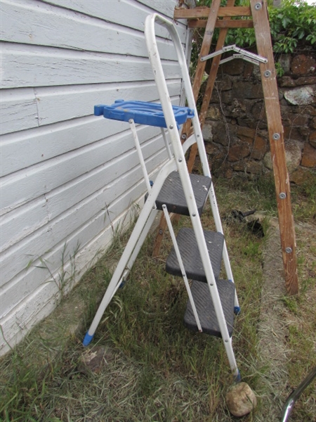 Wooden Ladder, Step Ladder, and Step Stool