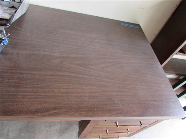 Vintage Desk w/Brass Accents