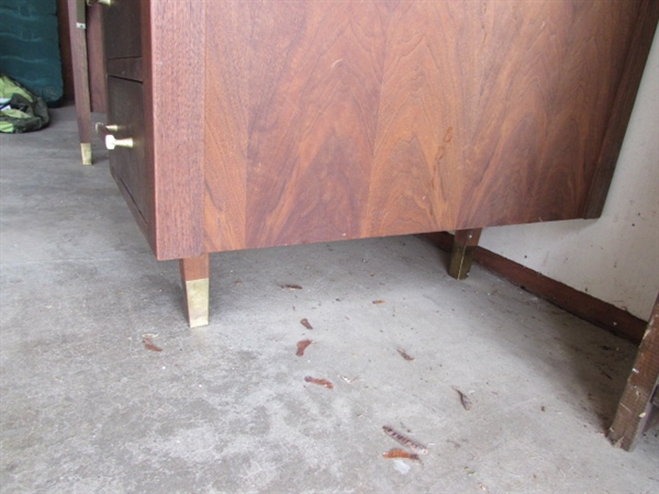 Vintage Desk w/Brass Accents