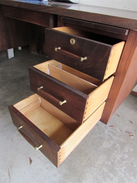 Vintage Desk w/Brass Accents