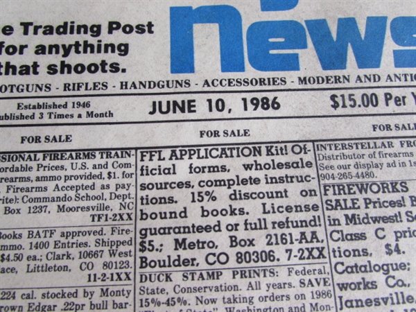 VTG Shotgun News and Firearms & Supplies Catalogs