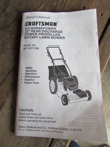 Craftsman Lawn Mower W/Bag