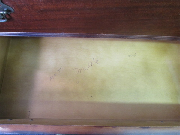 Vintage Wood Secretary Desk. Comes with a key