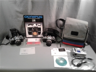 Olympia OM-G 35MM Cameras- 1 For Parts & HP Digital Camera