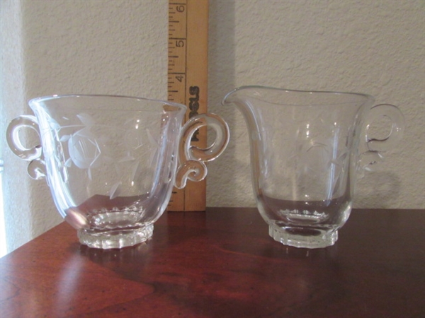Clear Etched Glass Items
