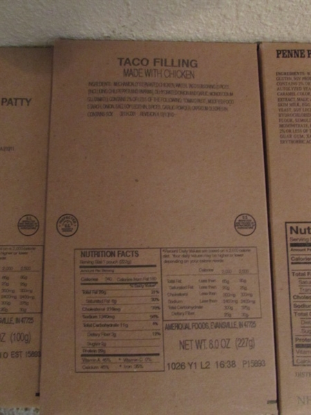 72 Count Box of MREs- Freeze Dried Foods
