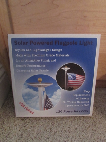 Solar Powered Flagpole Light