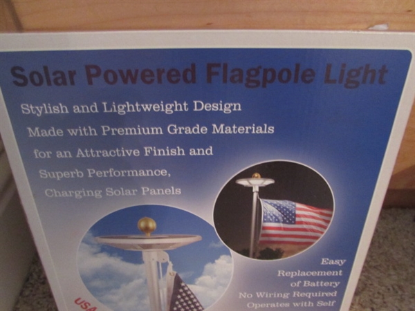 Solar Powered Flagpole Light