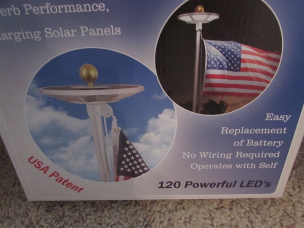 Solar Powered Flagpole Light