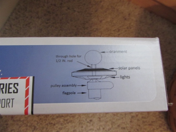 Solar Powered Flagpole Light