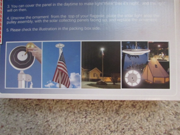 Solar Powered Flagpole Light