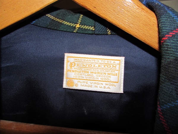 Pendleton Wool Clothing & Hanging Garment Bag