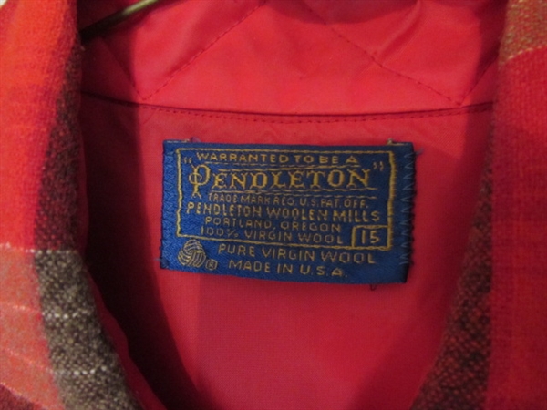 Pendleton Wool Clothing & Hanging Garment Bag