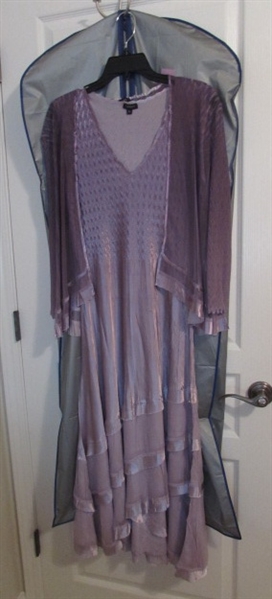 Romaron L Ladies Lilac Dress with Over Shirt