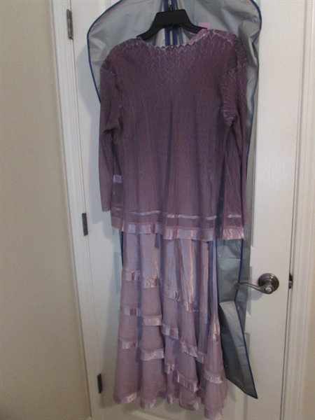 Romaron L Ladies Lilac Dress with Over Shirt
