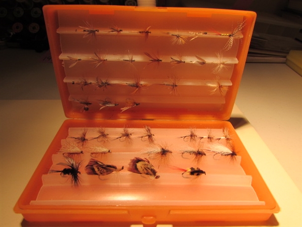 Hand Tied Flies in File Box-37 Flies