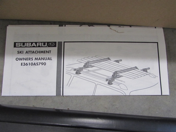 Subaru Ski Rack E3610AS790 W/Instructions