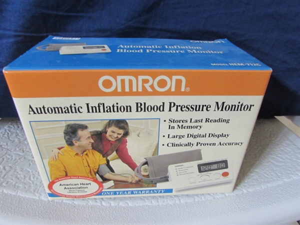 Rollater Walker, Canes, Omron Blood Pressure Monitor, etc