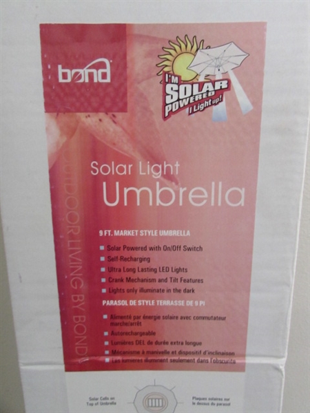 Solar Light Umbrella 9'