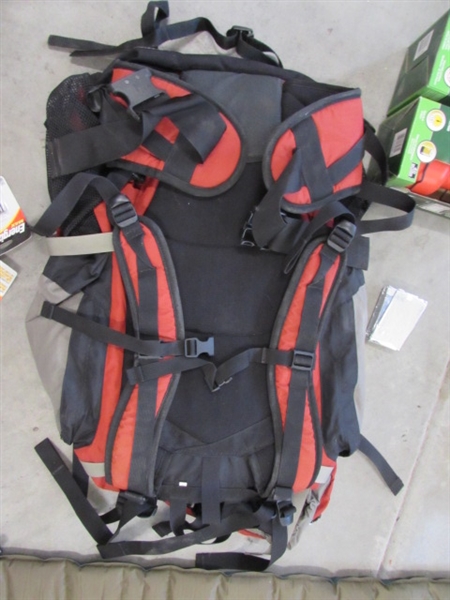 REI Pack, Therm-A-Rest Self Inflating Pad, Lanterns, etc