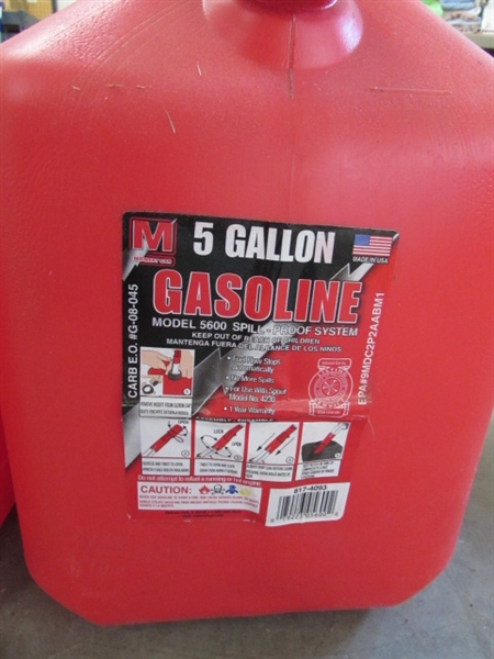 2 5 Gallon Gas Cans