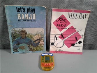 Banjo Music Books & Connect Four Electronic Game