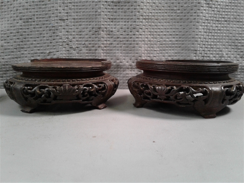 Chinese Vase Stand Pedestals