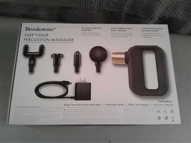 Brookstone Touch Control Deep Tissue Percussion Massager- Like New