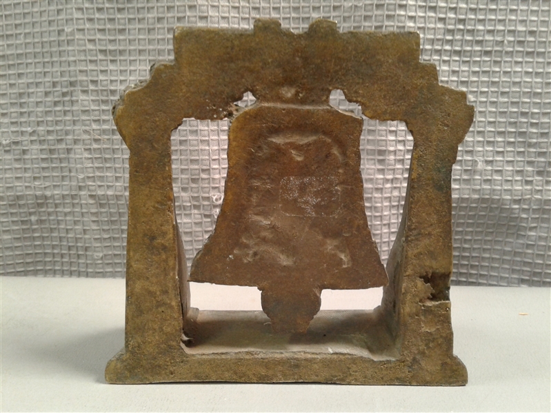 Vintage Bronze Liberty Bell- Bookend