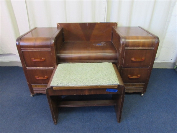 Antique Vanity W/Bench