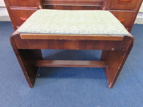 Antique Vanity W/Bench