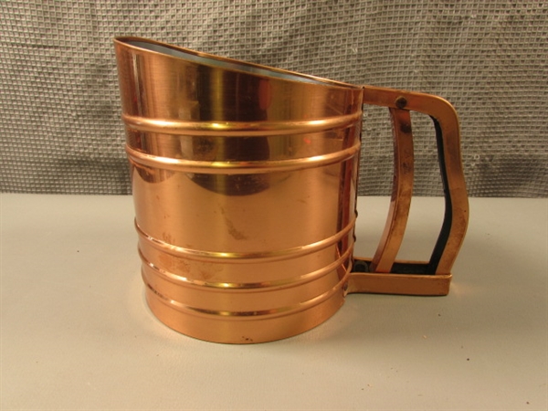 Baking Pans and Copper Sifter