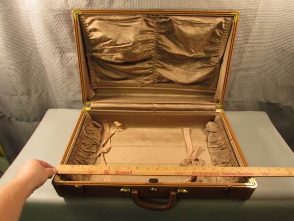Vintage Samsonite Suitcase with Retro Women's Clothing