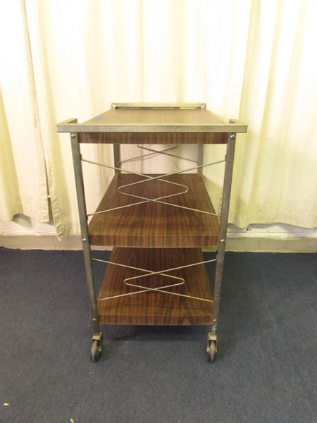 Vintage Rolling 3 Tier Cart