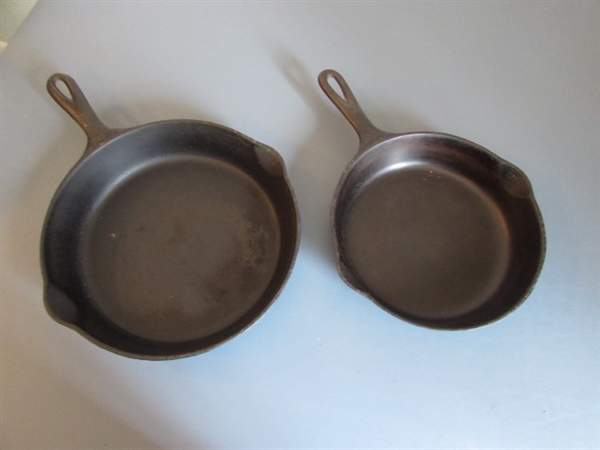 Wagner Ware Sidney #6 & #8 Cast Iron Pans
