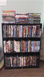 Bookshelf W/ Over 100 DVDs