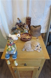 Ceramic and Wood Rustic Decor and Animals