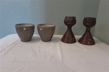 Planters & Goblet Candle Holders.