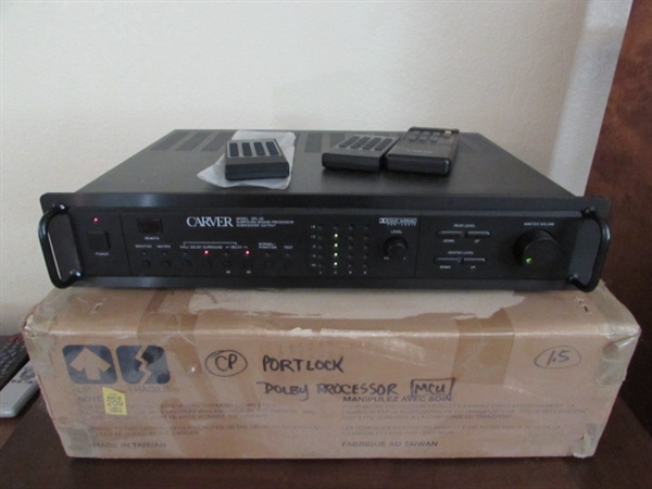 CARVER SURROUND SOUND PROCESSOR W/REMOTES