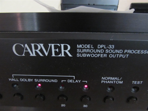 CARVER SURROUND SOUND PROCESSOR W/REMOTES