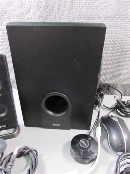 Gigaware Multimedia Speakers, Webcam, Mouse, Etc.